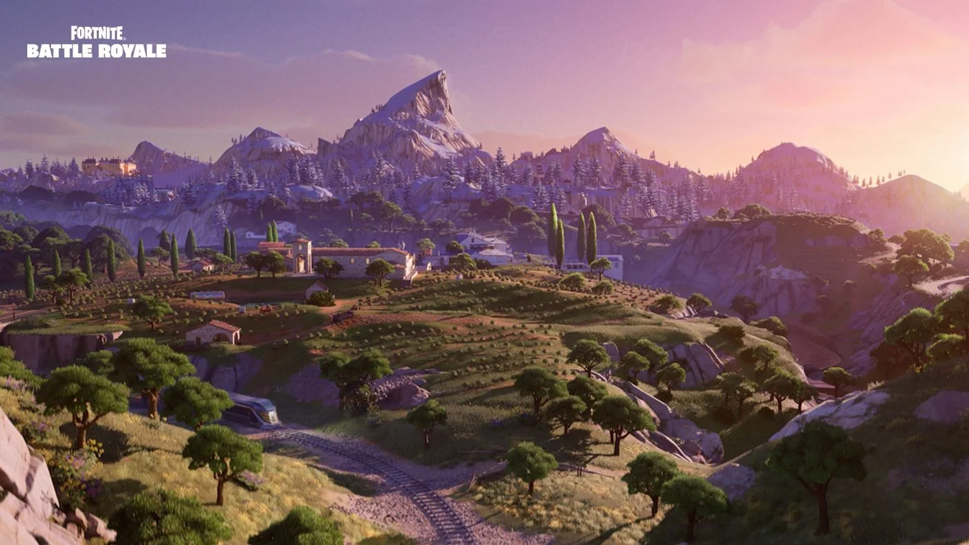 Battle Royale island map overview for Fortnite ESP wallhack routes